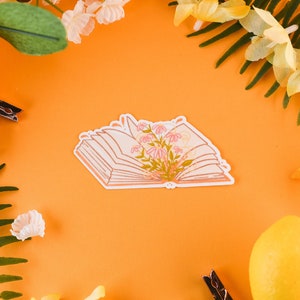 Sticker open boek, sticker lezen, sticker boekenliefhebber