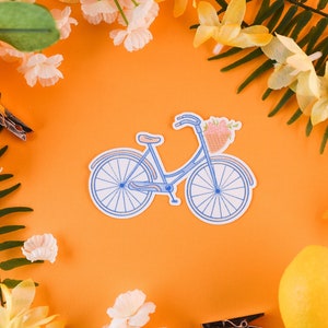 Süßes blaues Fahrrad, Florida Sticker, Fahrrad Aufkleber
