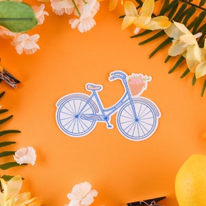 Cute Blue Bike, Florida Sticker, Bike Sticker