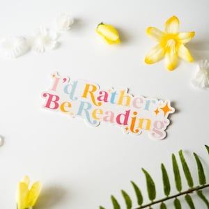 Rather Be Reading Sticker, Sparkly Reading Sticker, Book Lover Sticker