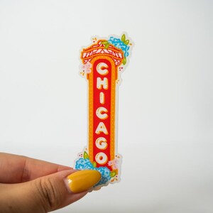 Chicago Sign Sticker, Illinois, Travel, Theatre image 2