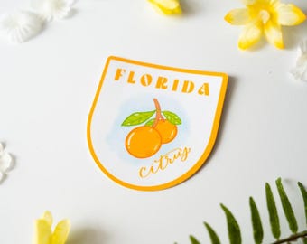 Florida Aufkleber, Florida Zitrusfrüchte, Orangen, FL Orangen