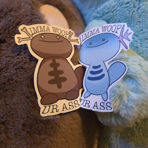 PKMN Wooper Meme Vinyl Sticker | Woop Ya