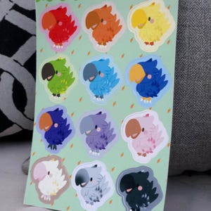Final Fantasy Regenbogen Chocobo Sticker Bogen