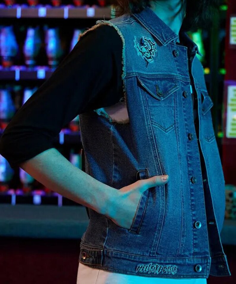 Stranger Things S04 Eddie Munson Denim Vest Stranger Things - Etsy Hong Kong
