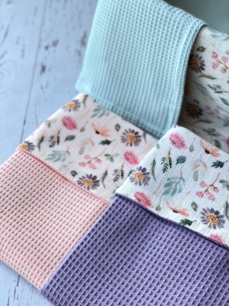 Personalized Waffle Muslin Organic Baby Blanket Custom Baby Etsy