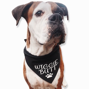 Bandana para perros Wiggle Butt - Bandana divertida para perros - Bandana para el cuello - Bandana para gatos