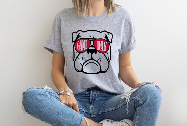 Bulldogs Football Shirt Bulldog Football Shirt Game Day Etsy