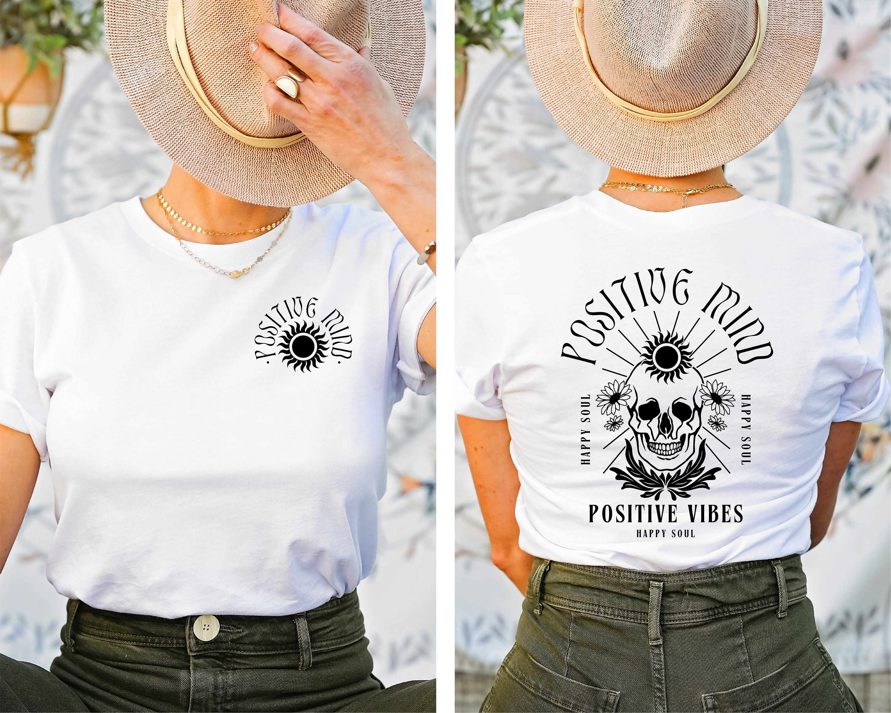 Discover Funny Stay Positive Shirt, Funny Skeleton Shirt, Stay Positive Skull Shirt, Funny Saying Skull Shirt, Positive Vibes Shirt, Motivational Tee