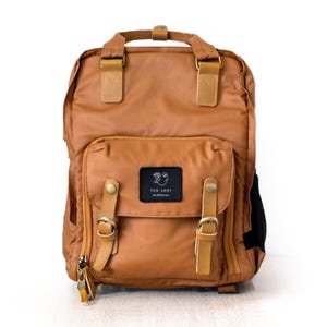 Sac à dos pour appareil photo Cindy pour femme - Sac pour appareil photo reflex numérique pour femme - Marron havane