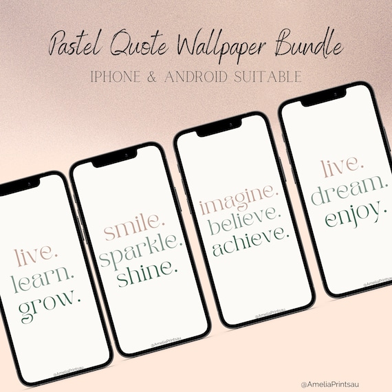 Cute Positive Quote Phone Wallpaper Inspiring Wallpaper - Etsy UK Cute Positive Quote Phone Wallpaper Inspiring Wallpaper - Etsy UK