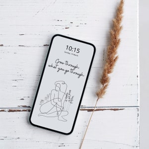 Affirmation Phone Wallpaper | Digital Phone Wallpaper | Self Growth Affirmations | Inspiring Phone Background | Minimalist Phone Wallpaper