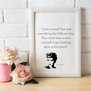 Lucille Ball | Retro Wall Art | Lucille Ball Quote | Printable Art | Digital Download | Lucille Ball Inspirational Motivational Print |