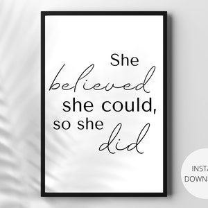 Empowering Women Wall Art, Feminist Art, Digital Print, Inspiring Quote Wall Art, Art Decor