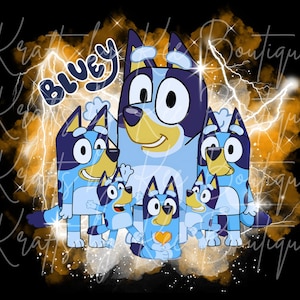 Bluey PNG, Bootleg T-shirt, Bluey Cartoon, Blue Dog, Bluey, Cartoon Shirt, Bluey PNG, Bluey Design, Bluey Dog