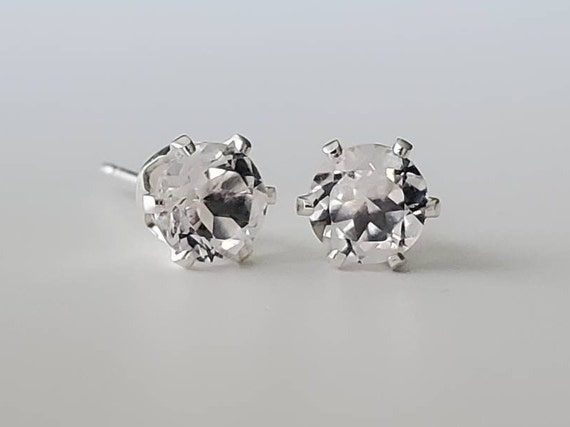 Prasiolite Earrings 925 Sterling Silver 6mm February Birthstone Etsy Australia