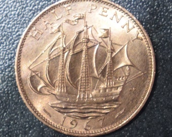 GB Coins   Queen Elizabeth    1/2d  half penny   1967   ~~L@@K~~