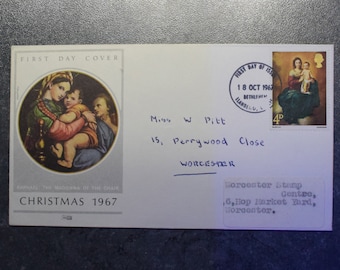 GB   STAMP  First Day Cover   Christmas    Oct. 1967      ~~L@@K~~