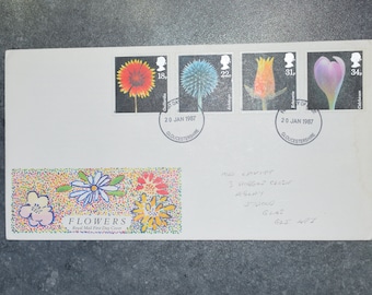 GB STAMP First Day Cover Flowers 1987 ~~L@@K~~