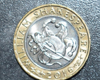 GB Coins   Shakespeare  All The Worlds A Stage   2 pound    2016  ~~L@@K~~