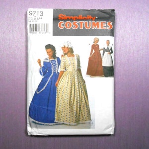 Historical Cosplay, Reenactment Dress, Centennial Dress, Puritan Dress, Simplicity 9713, Sewing Pattern, Costume Dress, 90s Costume Pattern
