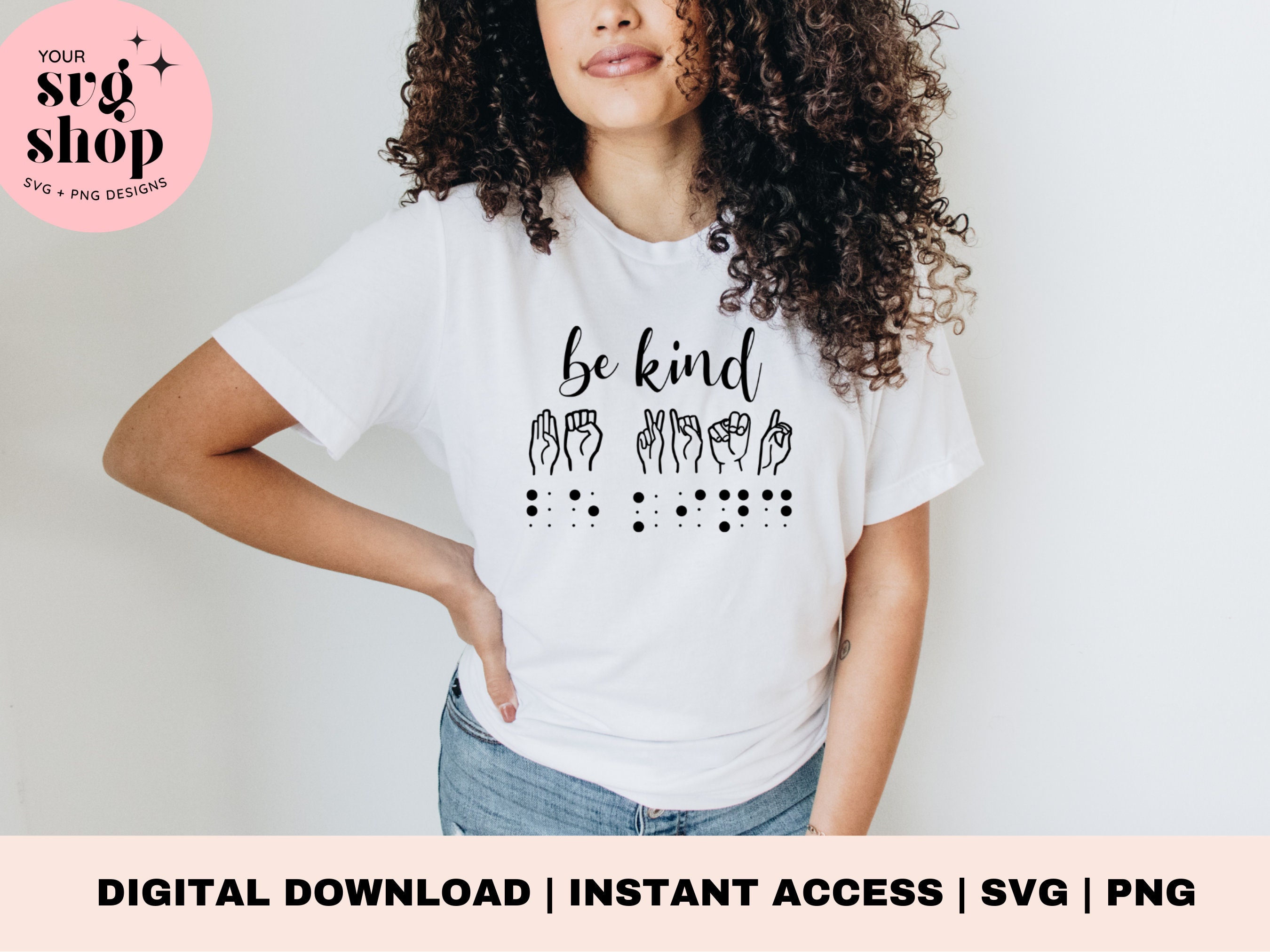 Braille Be Kind Svg Sign Language Be Kind Svg File ASL Be Etsy UK