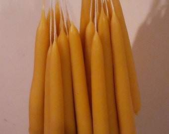 100 % rent ekologiskt bivaxljus, 2-pack -- Handgjorda och helt naturliga -- Naturligt doftande som söt varm honung -- 2,5 x 20 cm styck