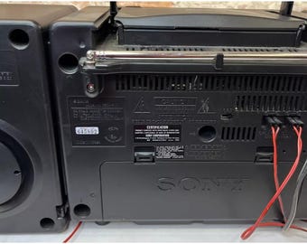 90 年代のビンテージ Sony CFD-510 CD ラジオ メガ ベース スピーカー