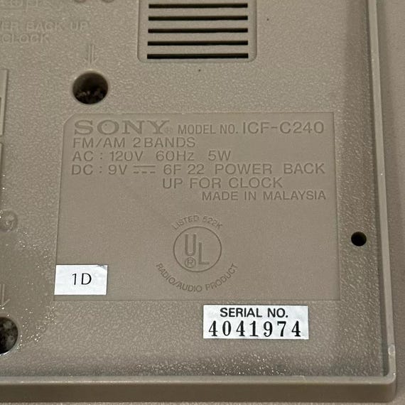 Sony ICF C240 Dream Machine AM FM Alarm Clock Radio - Etsy Canada