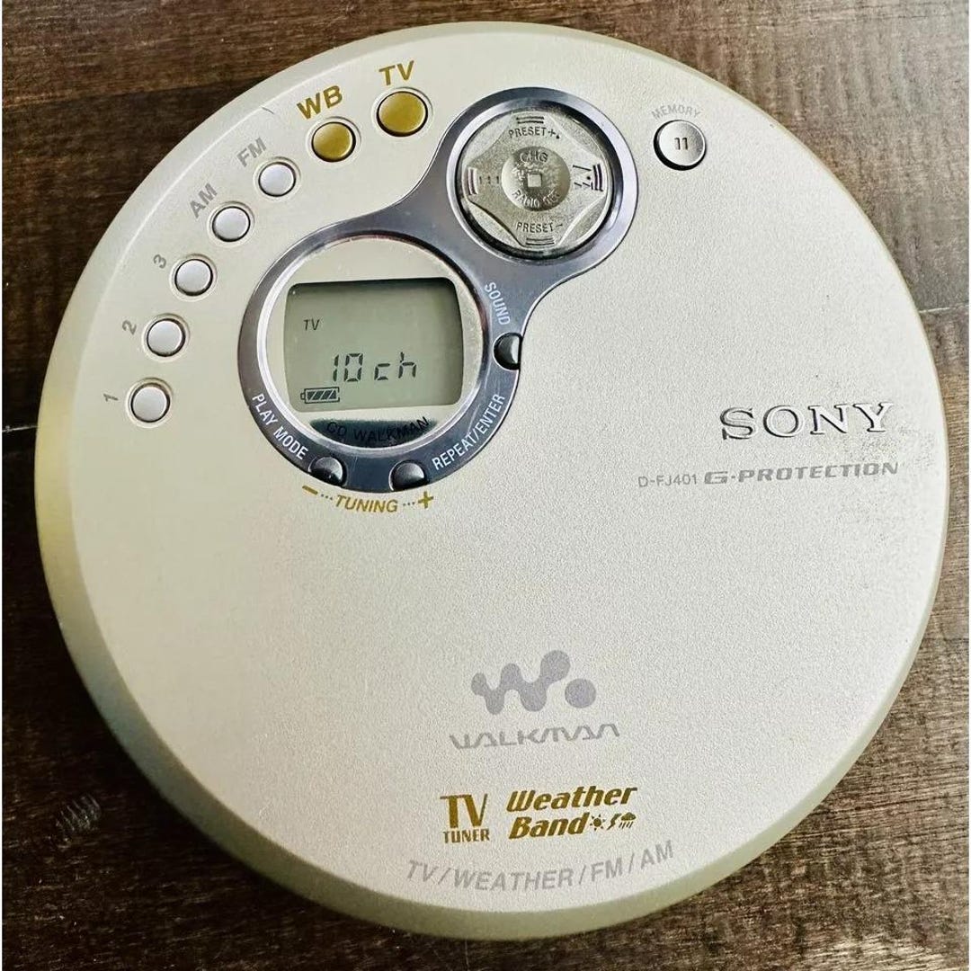 Sony Walkman CD Player D-FJ401 FM Am TV Weather Band - Etsy