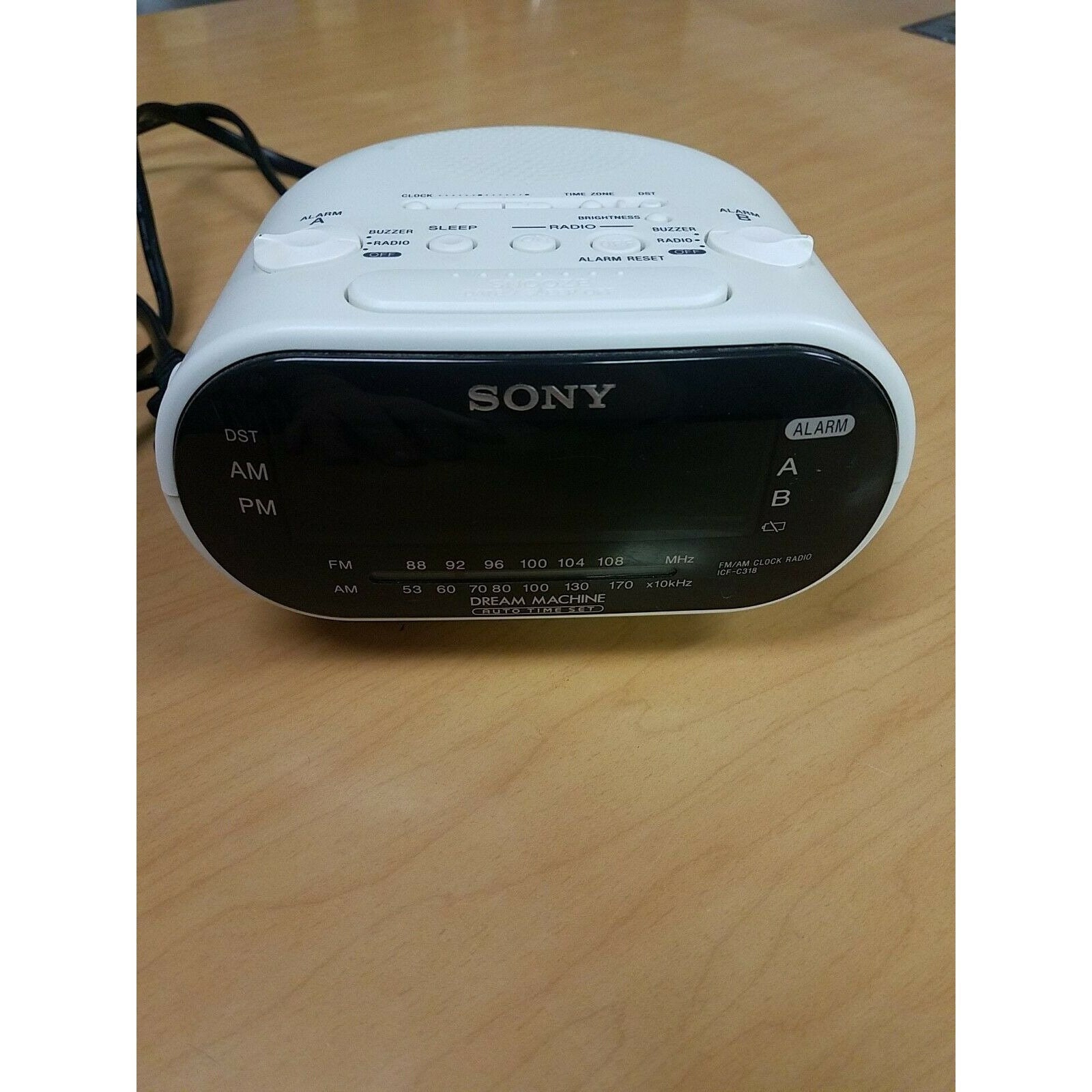 Sony Dream Machine AM/FM Dual Alarm White Clock Radio ICFC318 Etsy