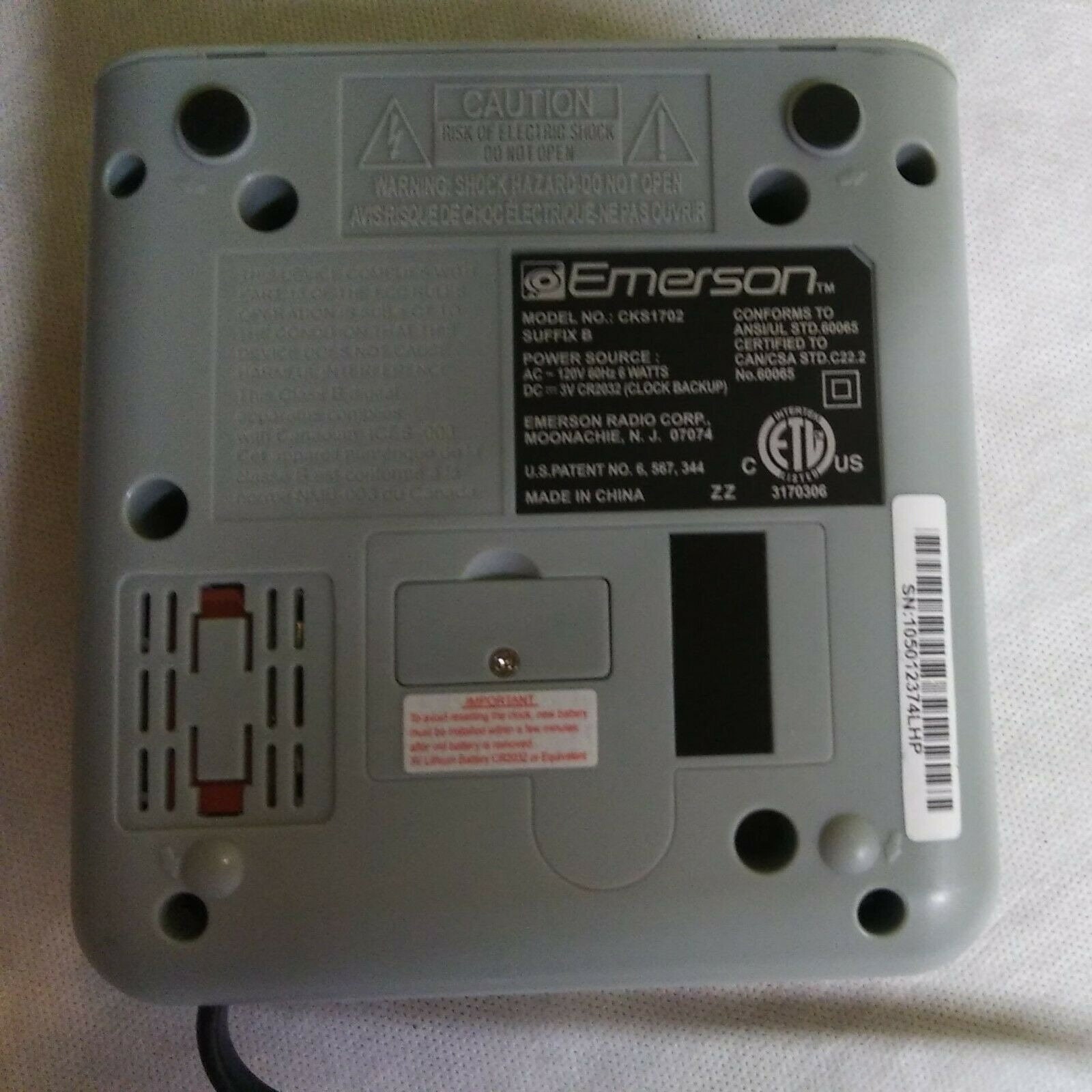 Emerson Clock Radio Alarm Smart Set AM FM Electric Time Date Etsy