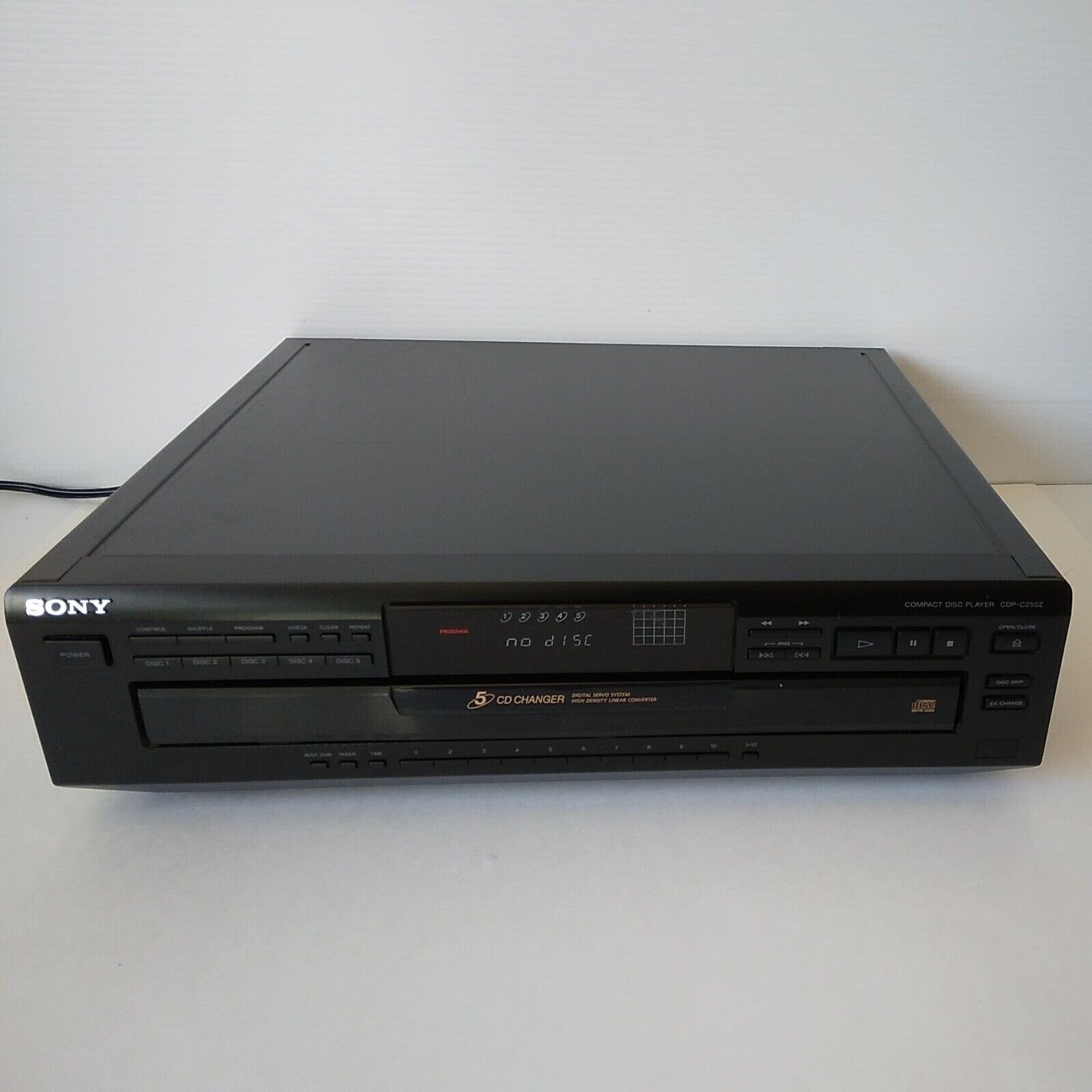 Sony CDP-C250Z 5 Disc Carousel CD Changer-1999-no Remote-tested Sony CDP-C250Z 5 Disc Carousel CD Changer-1999-no Remote-tested