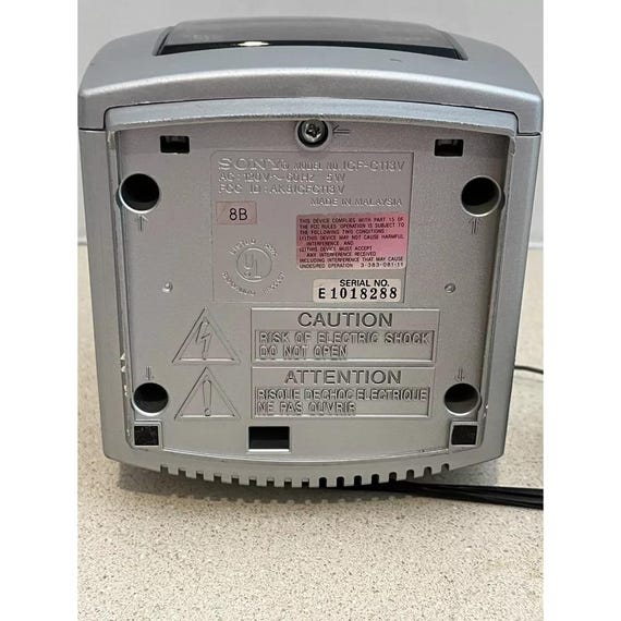 Sony Dream Machine ICF-C113V Alarm Clock Radio TV Weather 4