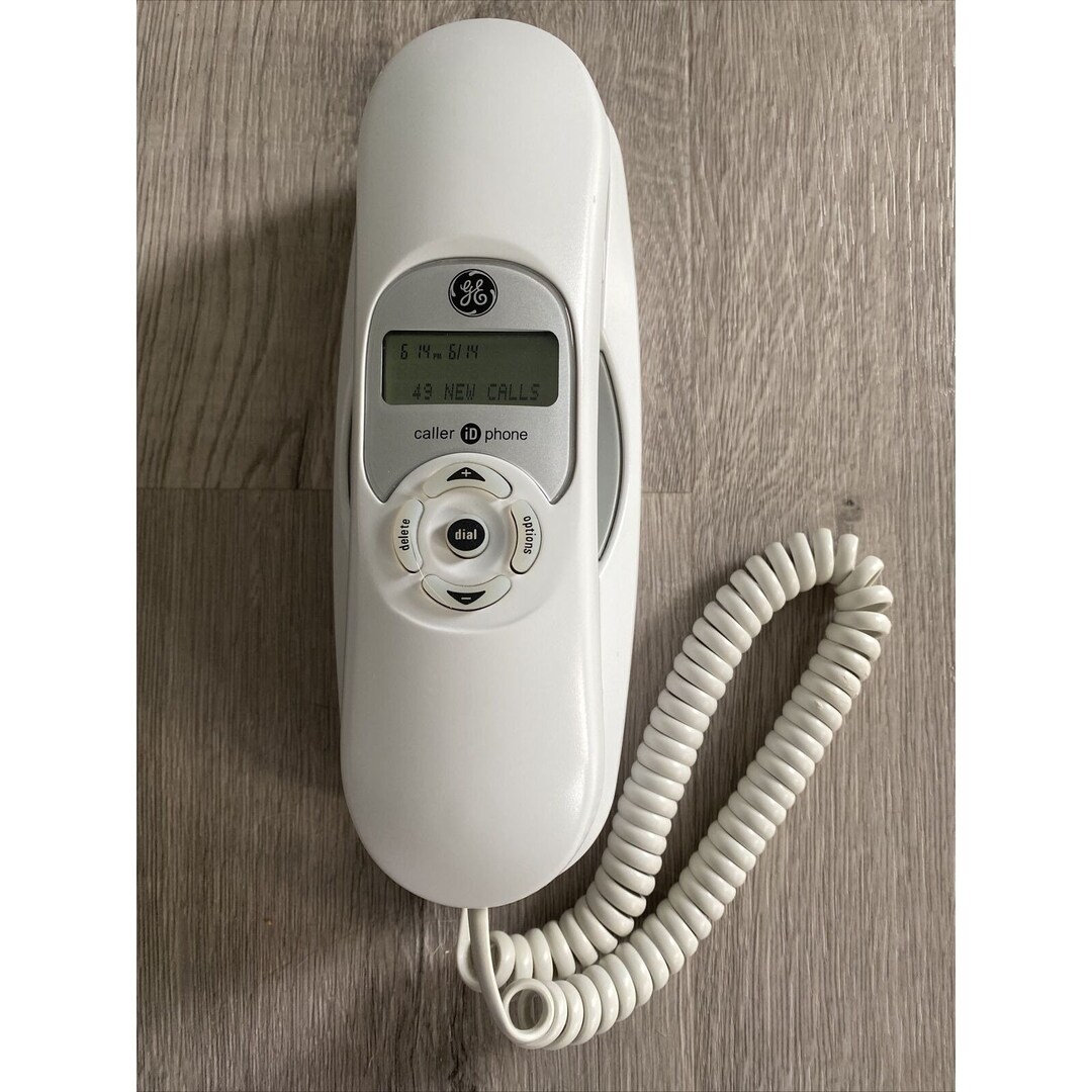 GE 29267GE1B White Corded Caller ID Phone Wall Mountable Etsy