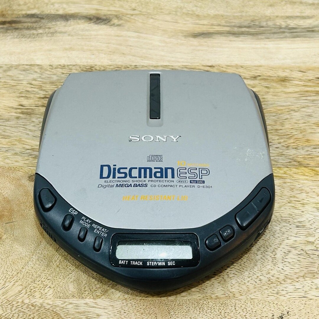 Vintage Sony D-E301 Discman Walkman ESP AVLS Mega Bass Portable CD