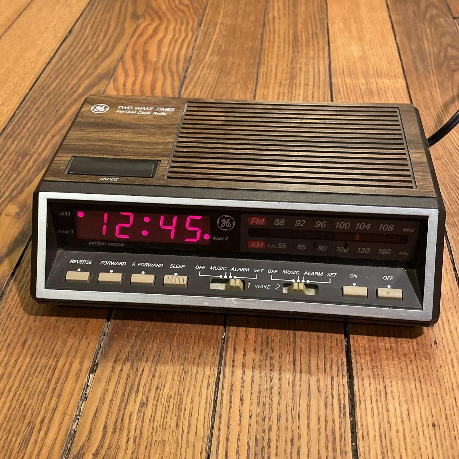 GE 7-4616A Vintage Alarm Clock Radio - Two Wake Times - Etsy
