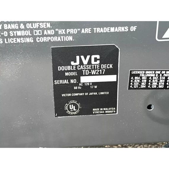JVC TD-W217 Double Cassette Deck Player Recorder Deck Tested