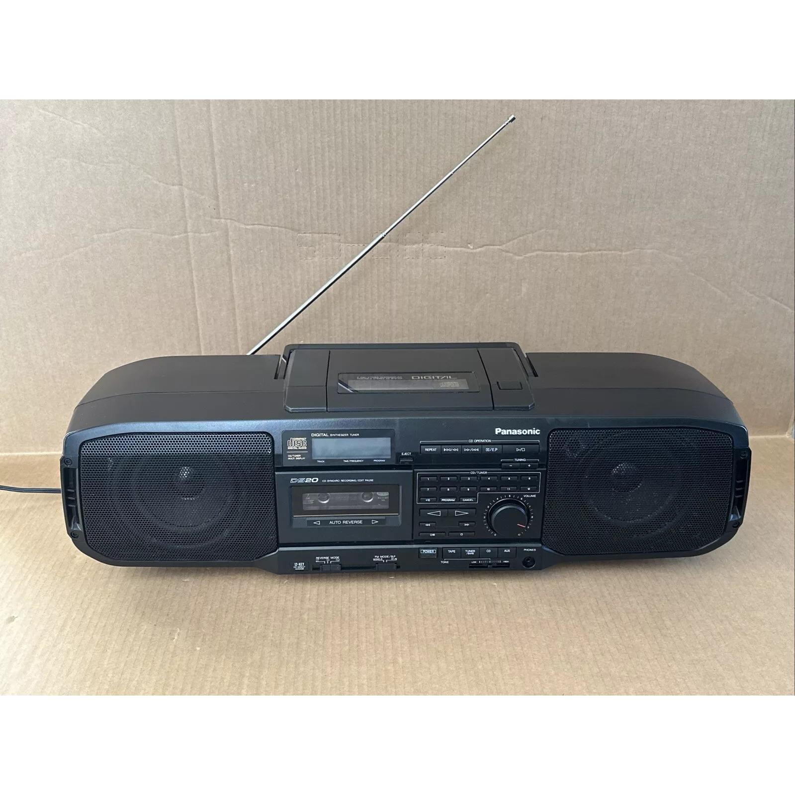 Vintage Panasonic RX-DS20 Portable Boombox Radio CD Cassette