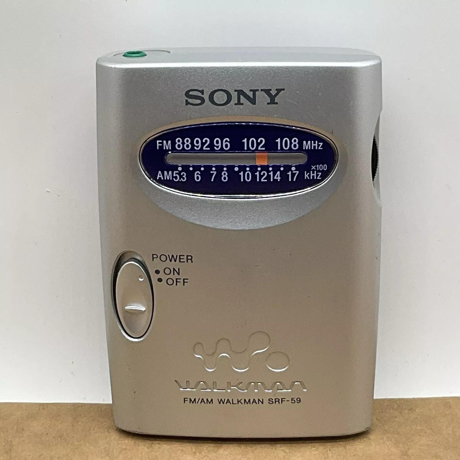 Sony SRF-59 Silver FM/AM Walkman Stereo Radio Portable - Etsy
