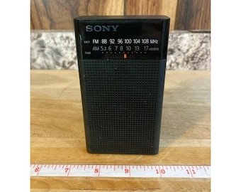 Sony ICF-P26 AM/FM Portable Pocket Radio, Black Vertical - Etsy