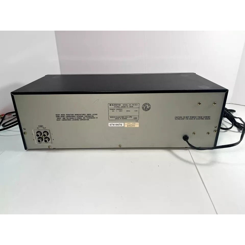 Sanyo RD-W41 Dual Cassette Deck Tape Recorder Hifi Stereo