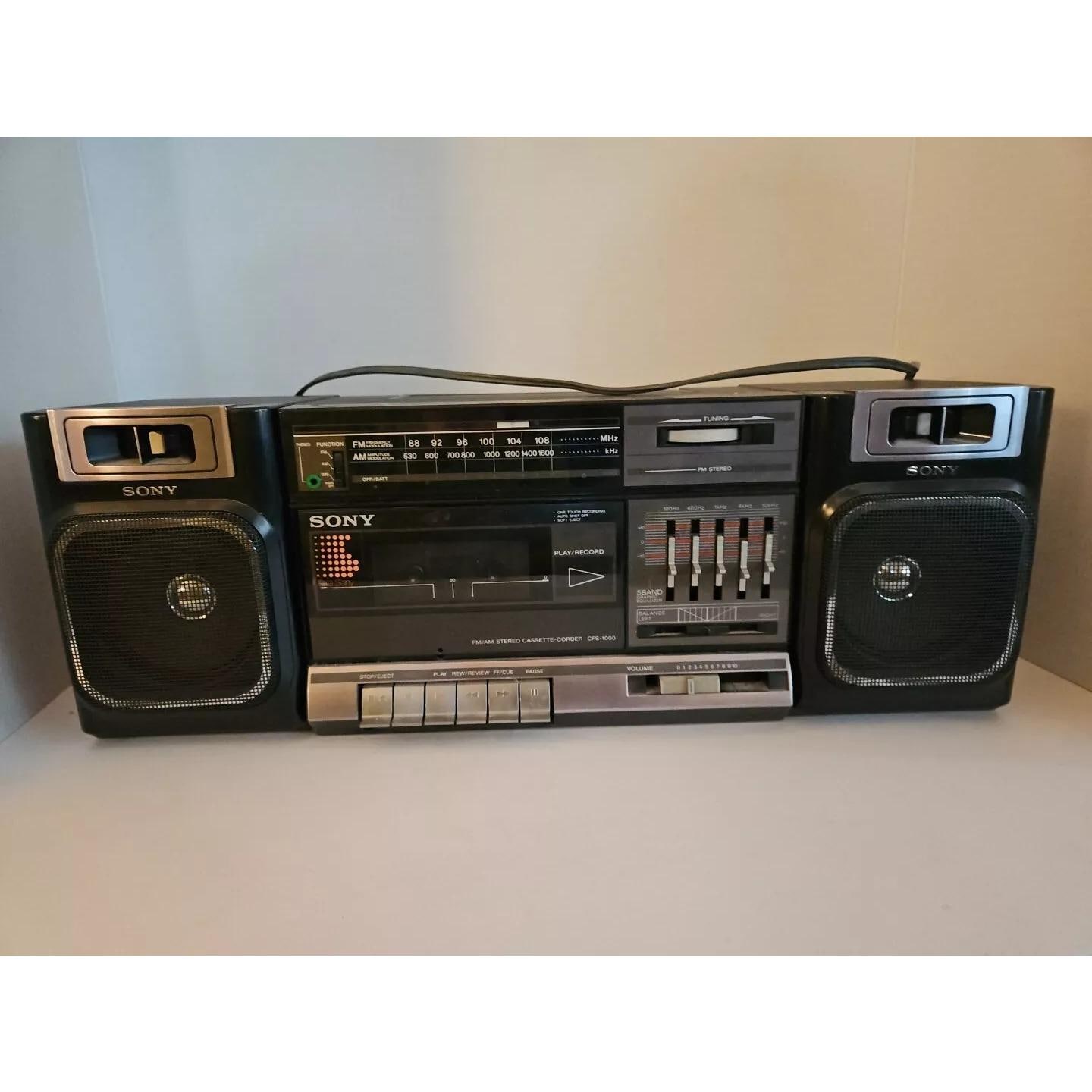Sony CFS-1000 AM/FM Stereo Cassette Player/recorder Boombox - Etsy