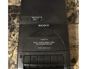 1990s Sony TCM-323 Cassette Recorder, Vintage Portable Tape Player