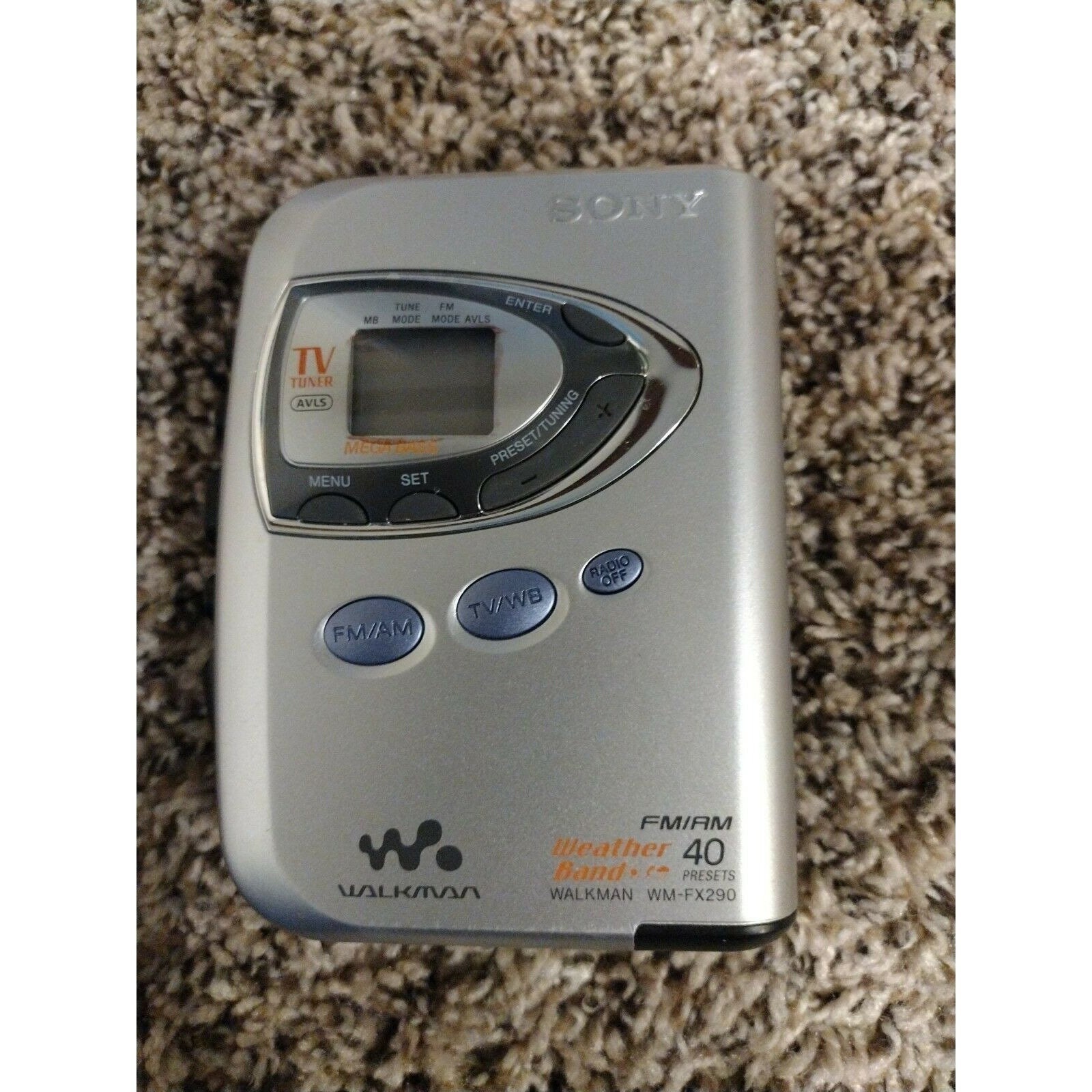 Sony Walkman Digital Tuning Weather Band / AM/FM Stereo Cassette Player