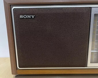 Vintage Sony ICF-9740W AM/FM Table Radio Simulated Wood Tested - Etsy