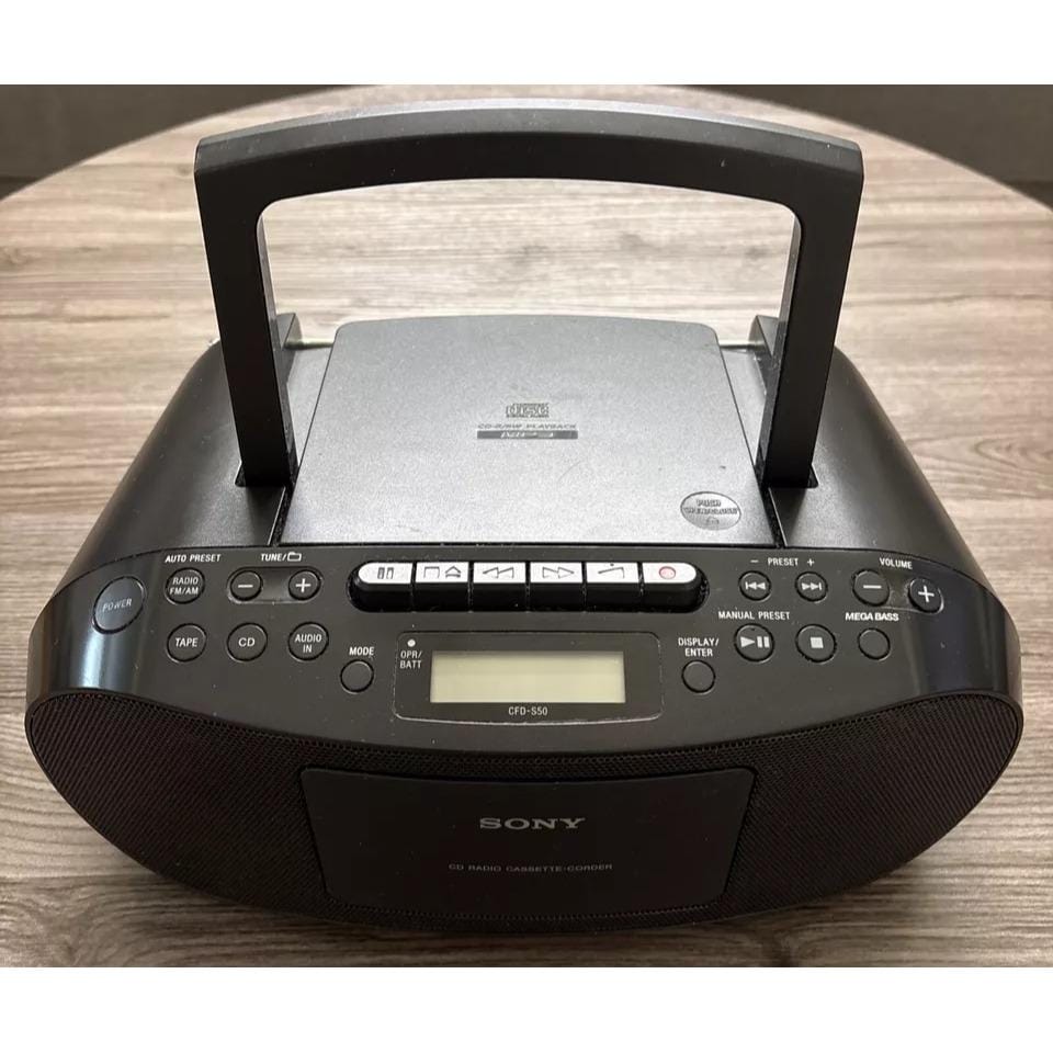 Sony Boombox Cfd-s50 AM/FM Stereo, CD Player, Cassette Player