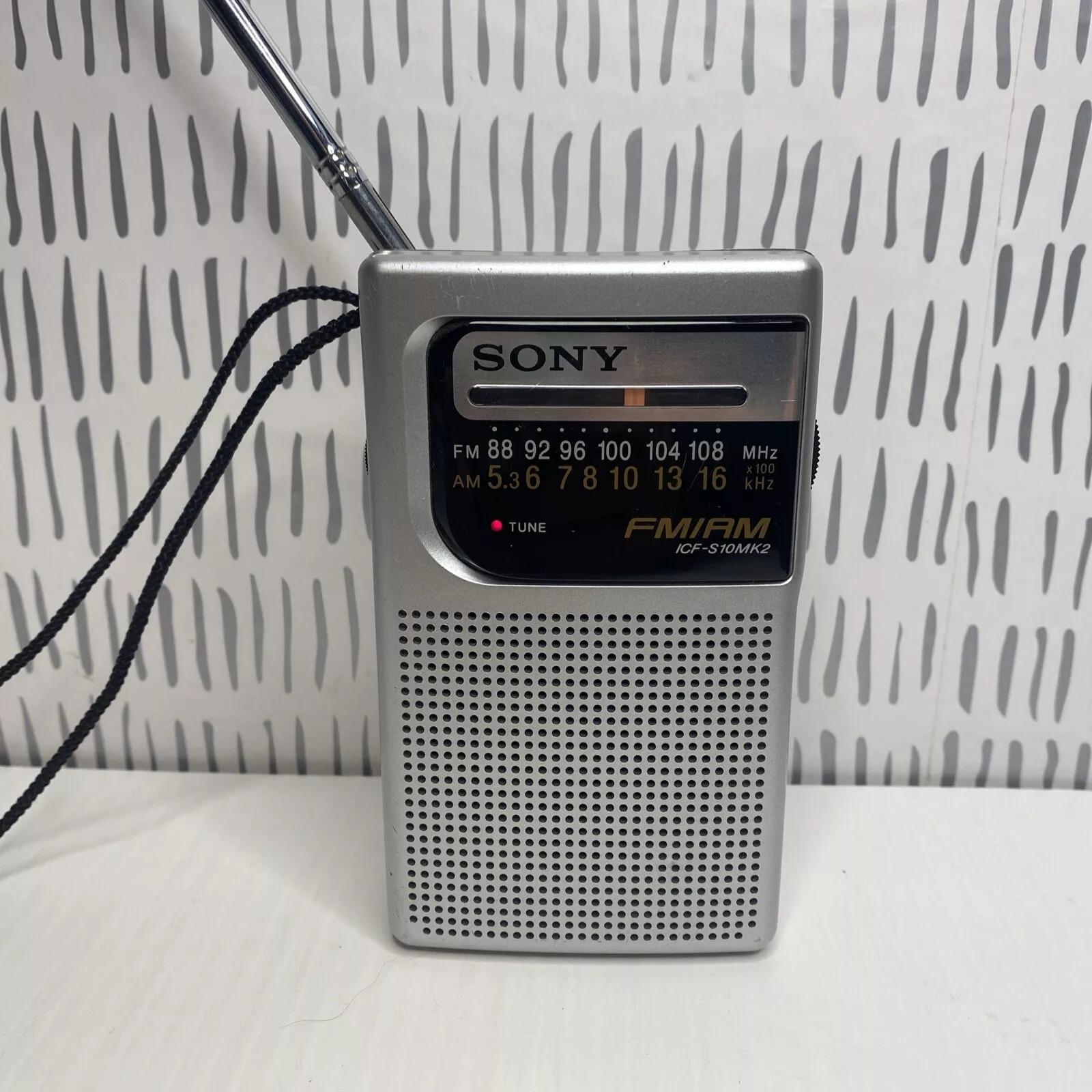 Sony ICF-S10MK2 FM/AM Pocket Radio Silver - Etsy