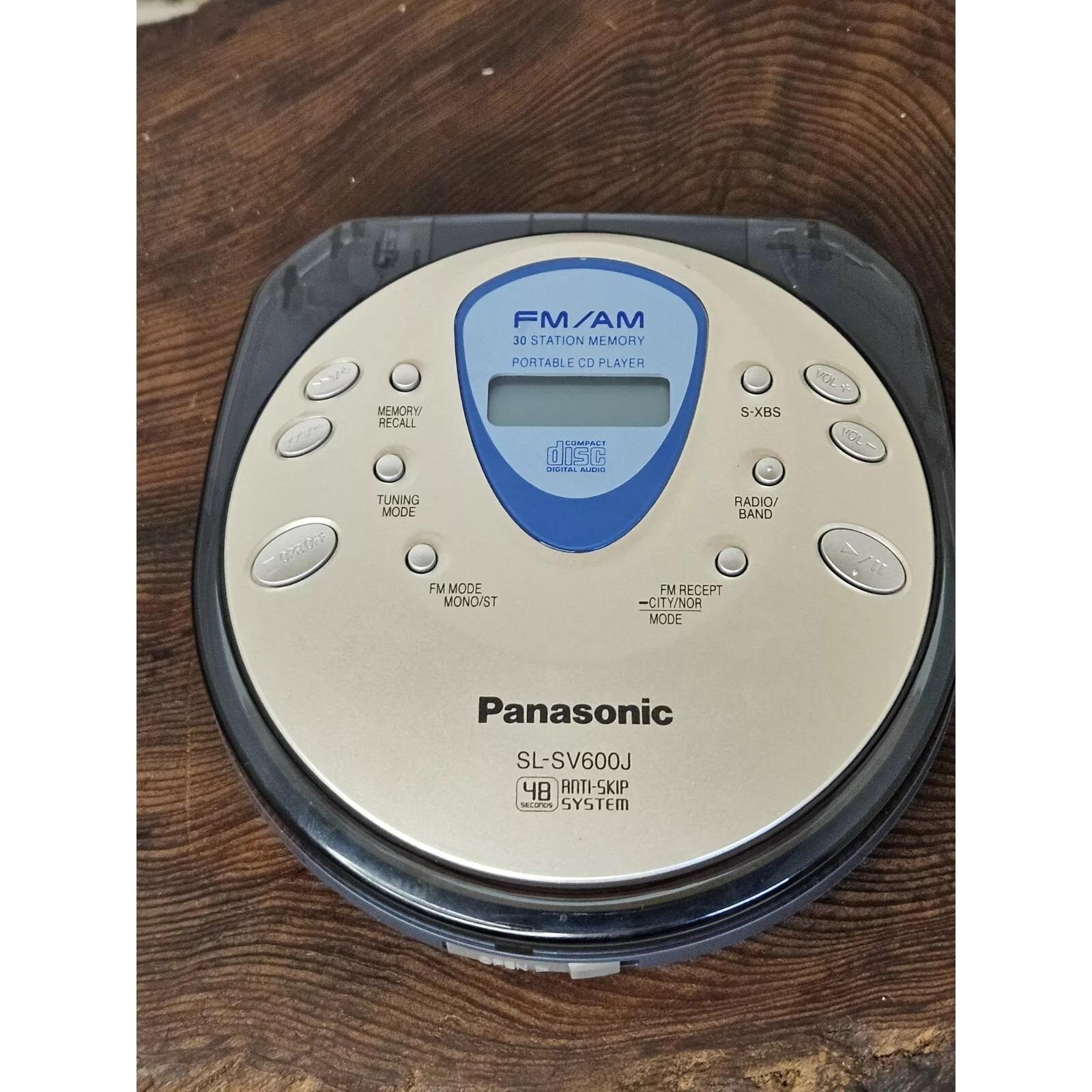 Panasonic SL-SV600J Am/fm Stereo Radio CD Walkman Tested Great