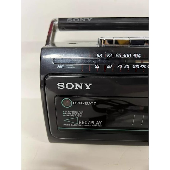 Vintage Sony CFM-130 Cassette Tape Radio Recorder - Etsy